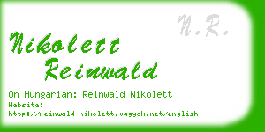 nikolett reinwald business card
